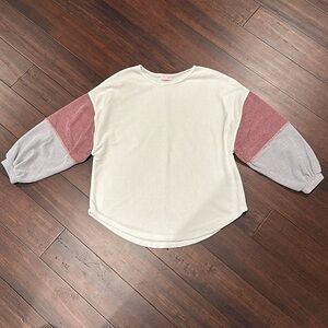 Pink Lily color block sweater